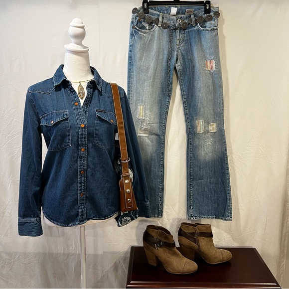 Vintage Calvin Klein Jeans Denim Button Up - Picture 13 of 13